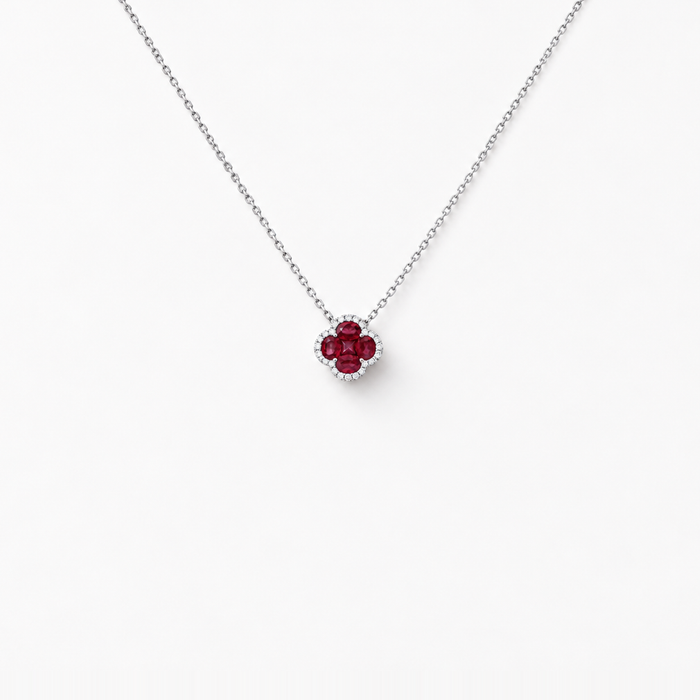 "Legacy of Elegance" Halskette Petite - rote Rubinen