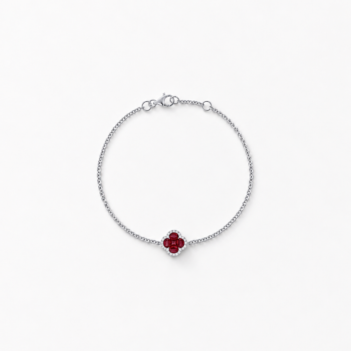 "Legacy of Elegance" Armkette Petite - rote Rubinen