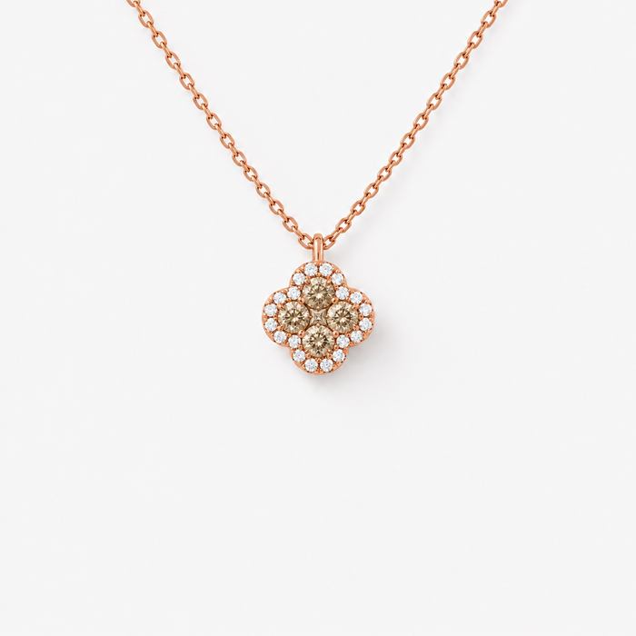 "Legacy of Elegance" Anhänger Halskette Grande – beige Diamanten