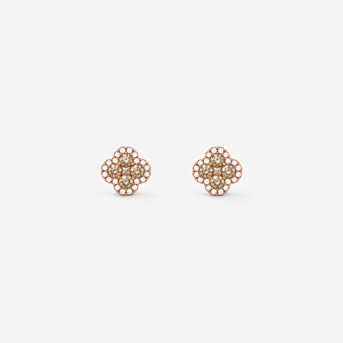 "Legacy of Elegance" Ohrstecker Classic – beige Diamanten