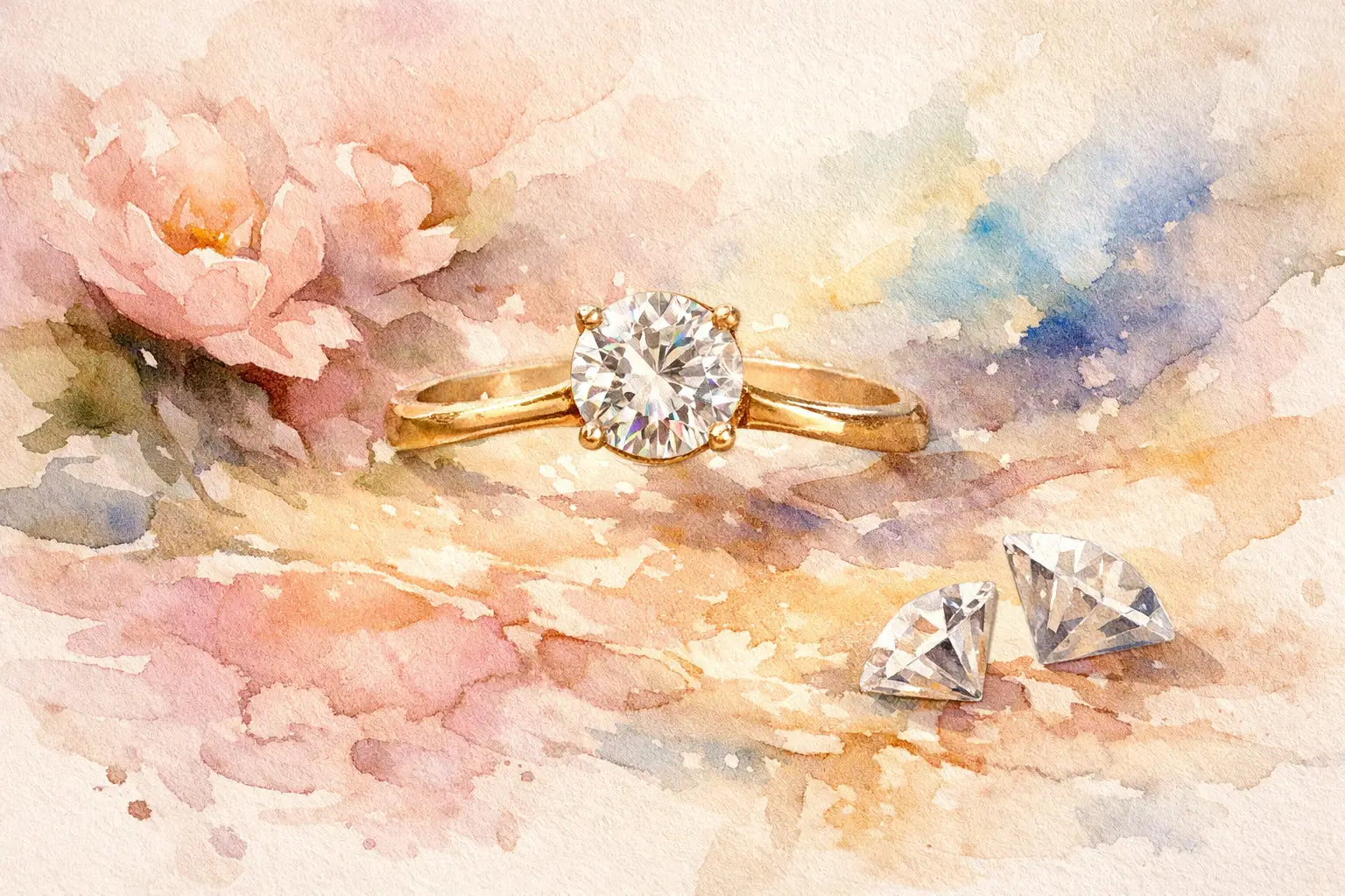 Verlobungsring mit natürlichem Diamant