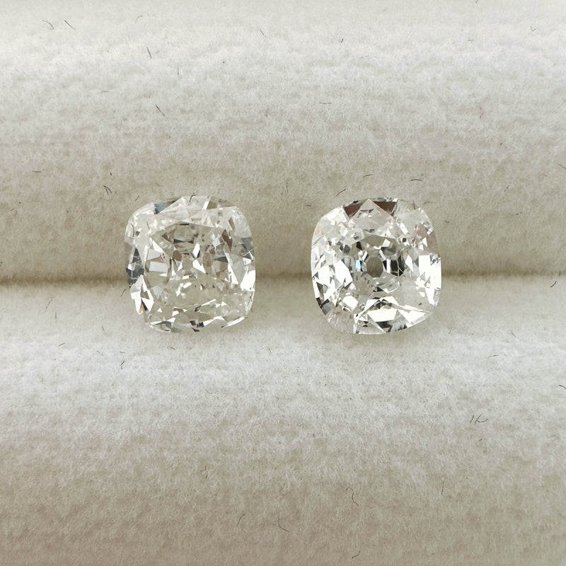 1.49ct Old Mine Cut Diamond Pair