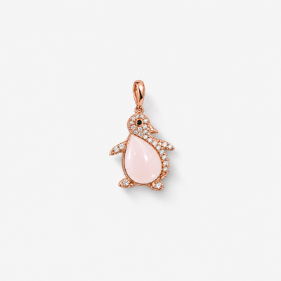 Pinguin Diamant Anhänger – pinguin rosegold airy