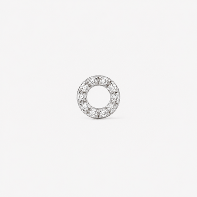 Diamant Circle Ohrstecker Einzelstück – 1082594394155 packshot single weissgold airy