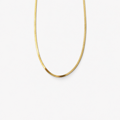 Herringbone Collier · 14k Gelbgold – Schmuckdetail