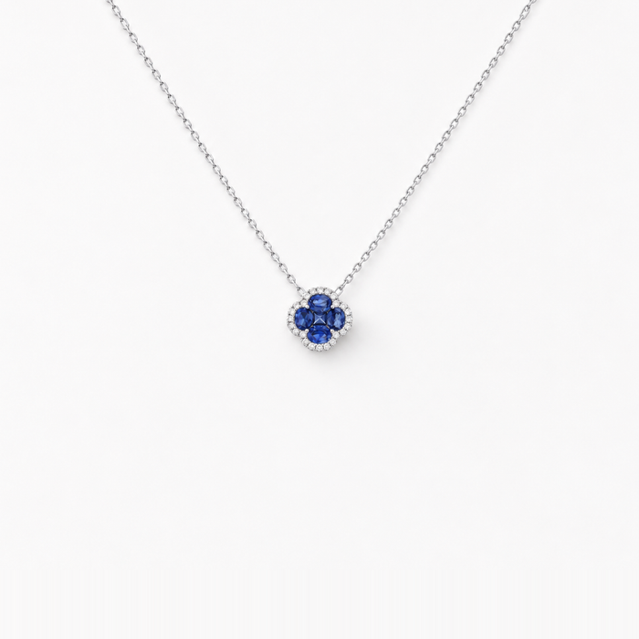 "Legacy of Elegance" Halskette Petite - blaue Saphire