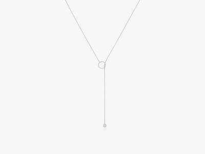 Orbit Lariat Diamant Halskette