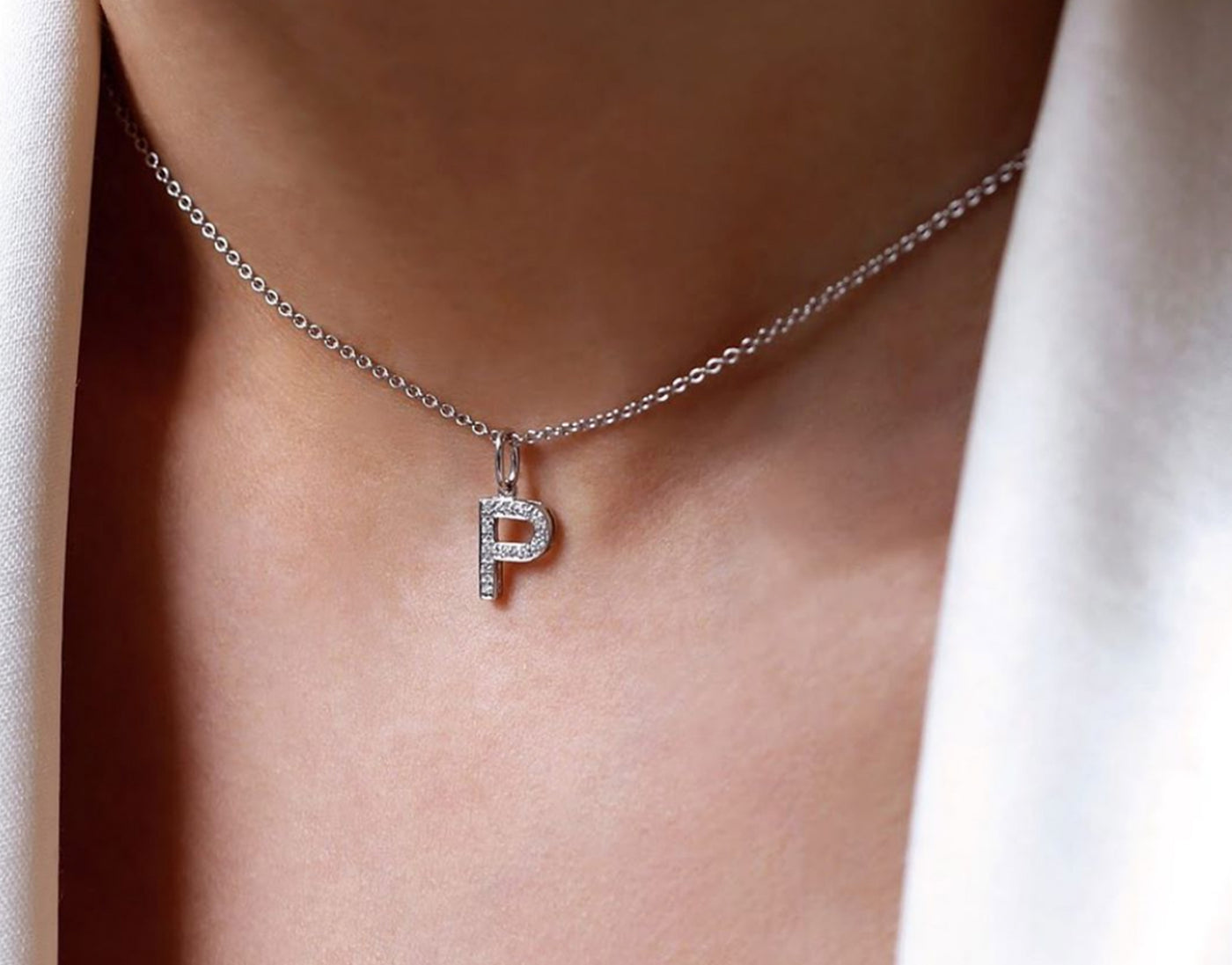 DIAMOND LETTERS necklace
